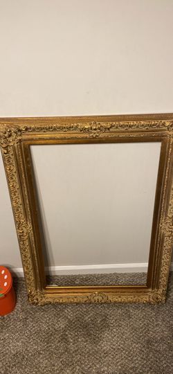 Ornate wooden picture frame
