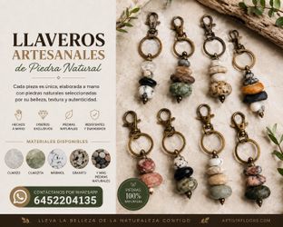 Llaveros con Piedras Naturales