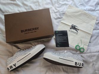 Burberry Monogram Print Cotton Sneakers