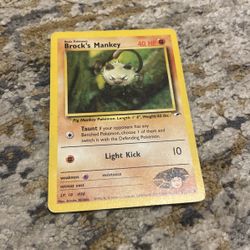 1995 Brock’s Mankey Pokémon card