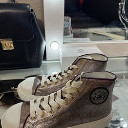 VERSACE Leather trainers 9 US Never worn