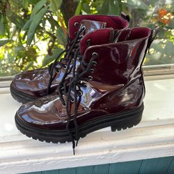 Women’s Patent Leather Boots  - Size 9