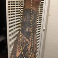 Tri Colored 14k Gold Chain