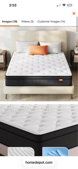 New in box 12” king size mattress