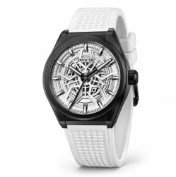 Invicta Speedway Rim Skeleton Dial Watch White Silicone Band