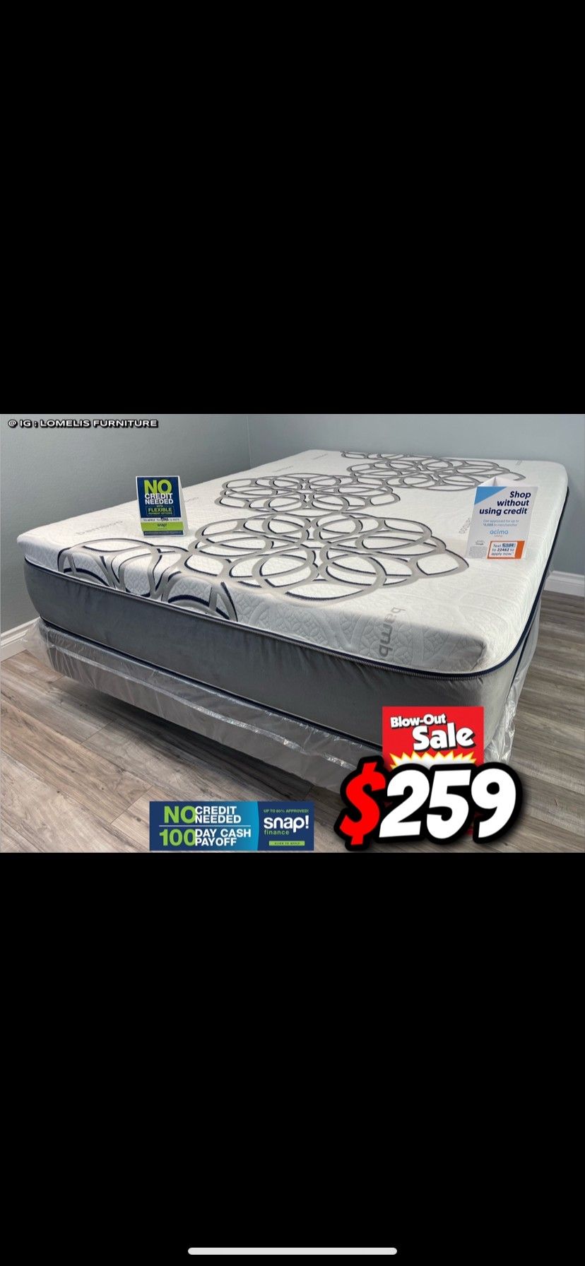 Queen Sky Comfort Bamboo Cool Gel Memory Foamm Matres!!