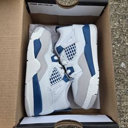Brand New. Jordan 4 Military Blue. Size: 4c, 5c, 6c, 7c, 8c, 9c, 10c (Pick Up Only)