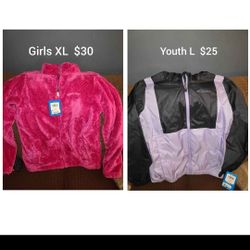 Brand New Girls Columbia Sweater and Lightweight Jacket 