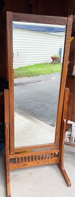 Antique tall mirror