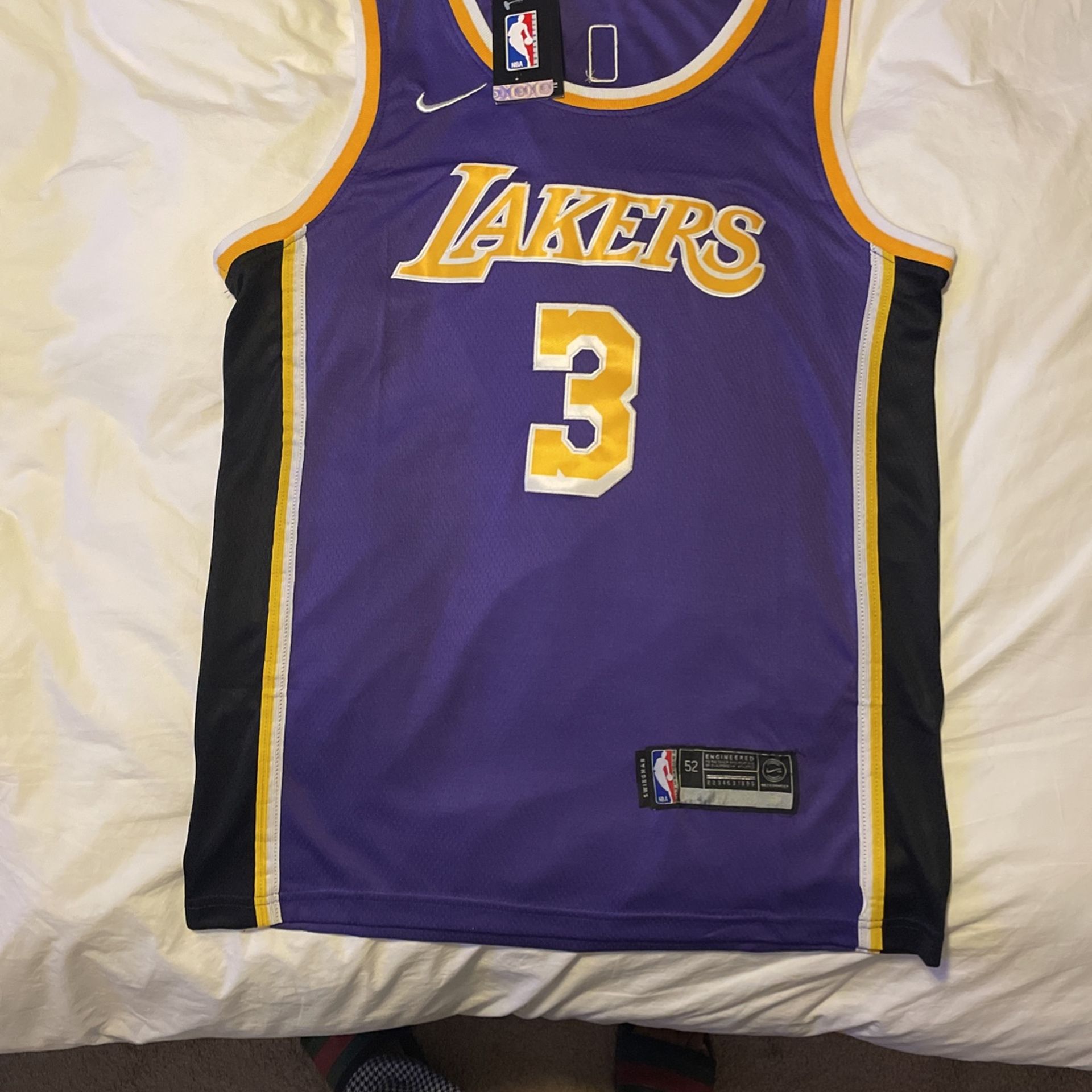 #3 Anthony Davis Lakers Jersey Size Large