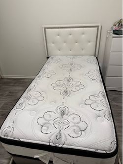 Twin size bed and frame
