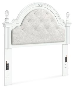 Maylilly White Full Upholstered Panel Headboard (Online Special Price)