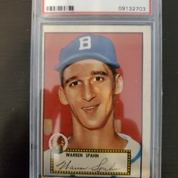 Warren Spahn 1952 Topps Graded PSA 5