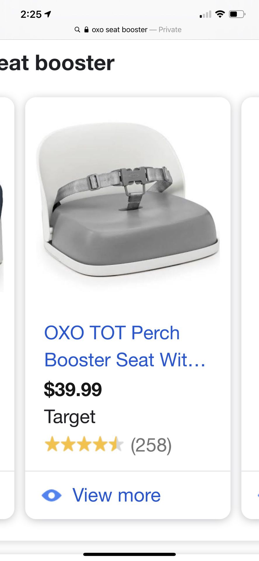 Oxo booster seat