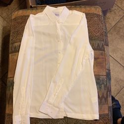 Young LA dress Shirt 100% Viscose Size Medium White 