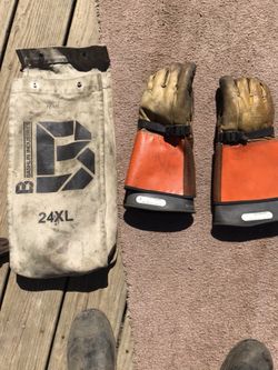 Linesman gloves. For electrical work
