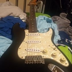 2003 Squire Standard Strat Full Body Thickness Guitar And Fender Frintnan 15 G Amp 250 Cash