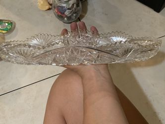 Engraved / cut glass modern tray decor