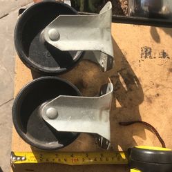Casters Rigid Wheels 5 1/2” Used Fair Qty 2