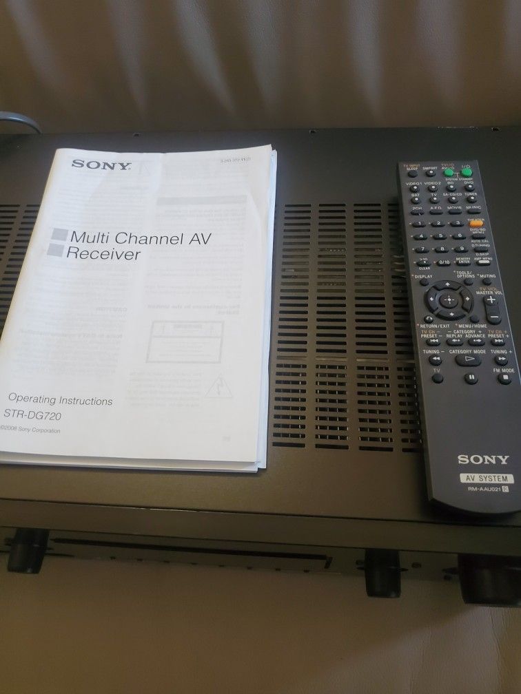 Sony STR-DG720 Amplifier Receiver With Manuel And Remote