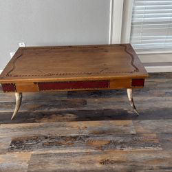 Cowboy coffee Table Unique Horns 