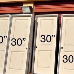 2 White Doors And One Used Door 