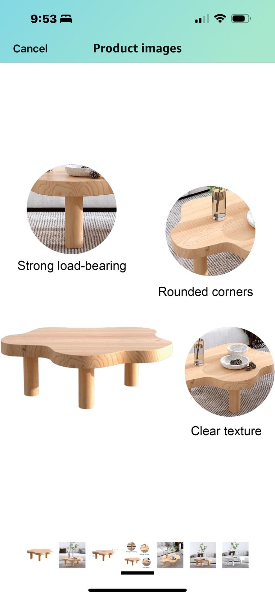 23.5 inch Cloud shape of the coffee table and tea table 
