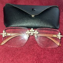 Triple Cross Glasses Moissanite 