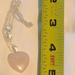 Rose Quartz Heart Necklace