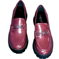 Burgundy Guess loafers