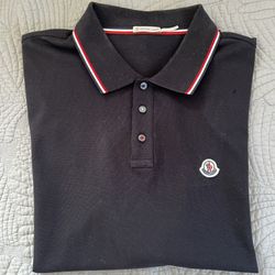 Moncler Navy Polo For Sale
