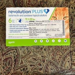 Brand New - Revolution Flea Medicine - 6 Pack 11.1-22 Lbs