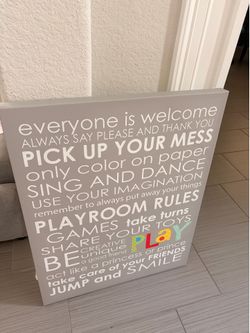 Art playroom rules