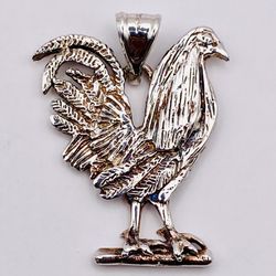 S. Silver Rooster Pendant 
