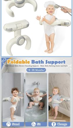Baby Shower Stand, Wall-Mounted Baby Bath Stand Support for 6-36 Months