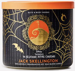 Bath Body Works Nightmare Before Christmas Jack Skellington 3-Wick Candle NEW!