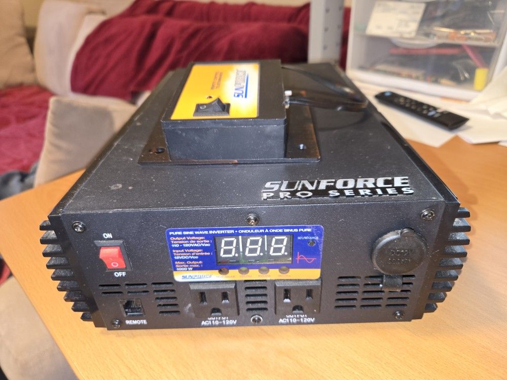 Sunforce Inverter 1000 Watt 12v To 110v