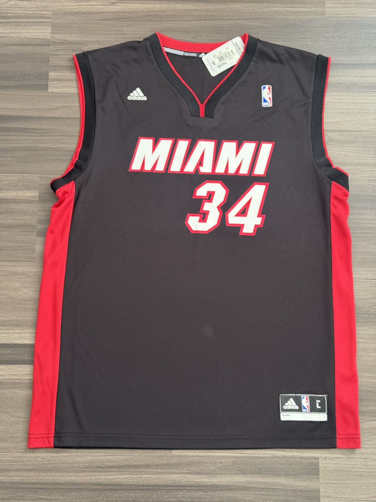 Adidas 2012-2014 Miami Heat Ray Allen #34 Black Jersey Sz Large NWT