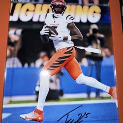 Tee Higgins Autographed 8x10 From His Youth Camp 