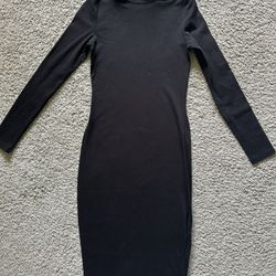 Black Dress With Collar - Size S