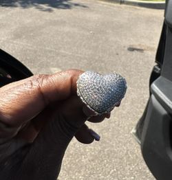 Statement Heart Ring (Iced Out Pavé Design)
