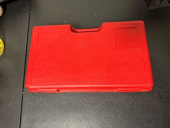 Vintage 1980s LEGO Red Hard Plastic Carrying Storage Case Made in USA