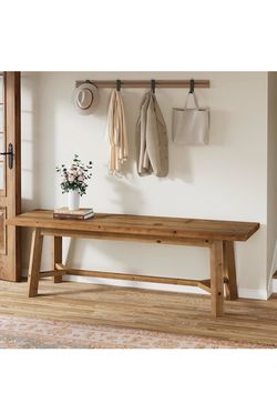 Rustic Farmhouse Wooden Dining Bench