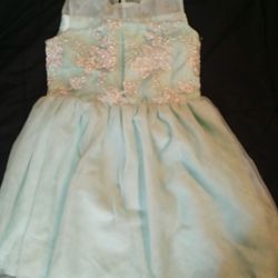 Size 5 T Teal Blue With Sequence Silver 