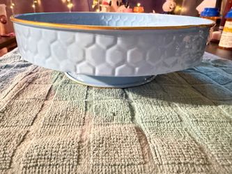 Blue and white embossed bowl Small Size