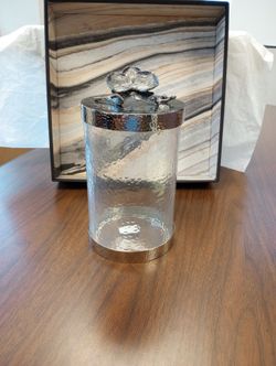 Aram White Orchid Canister