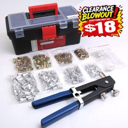 464 PCS Heavy Duty Blind Rivet Nut Rivnut Nutsert Insert Tool Rivnuts Set Kit