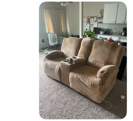 Like new gray reclining couch