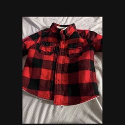 Toddler Cat & Jack Red Flannel Shirt 