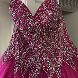 Hot pink Mary’s pageant/quinceanera dress size 8